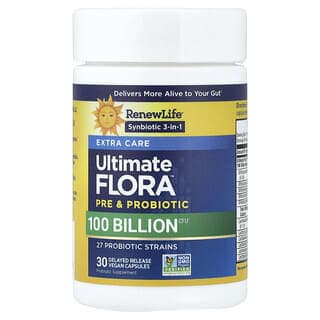 Renew Life, Ultimate Flora，優級護理益生菌，100 億活菌，30 粒素食膠囊。