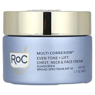 RoC, Multi Correxion®，均勻色調 + 提升緊雅，胸部、頸部面部護理霜，SPF 30，1.7 盎司（48 克）