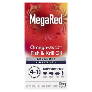 Schiff, MegaRed®，高級 4 合 1 Omega-3s，特強型，900 毫克，40 粒軟凝膠