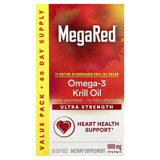 Schiff, MegaRed®，Omega-3 磷蝦油，1,000 毫克，60 粒軟膠囊