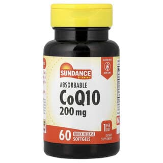 Sundance Vitamins, 可吸收輔酶 Q10，200 毫克，60 粒速釋軟膠囊