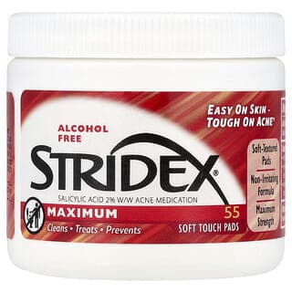 Stridex, 只需一步驟有效抗痘潔面片，不含酒精，55片