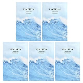 SKIN1004, 馬達加斯加積雪草，透明質酸積雪草補水美容面膜，5 片，每片 0.77 液量盎司（23 毫升）