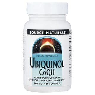 Source Naturals, 泛醇，CoQH，100 毫克，30 粒軟膠囊