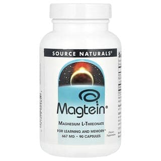 Source Naturals, Magtein®，L-蘇糖酸鎂，90 粒膠囊