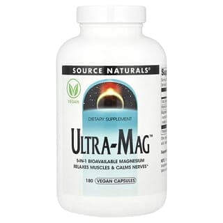 Source Naturals, Ultra-Mag™，180 粒全素膠囊