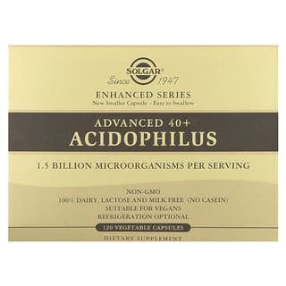 Solgar, 高級 40+ Acidophilus，120 粒素食膠囊