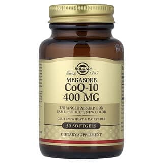 Solgar, 高吸收輔酶 Q-10，400 毫克，30 粒軟膠囊