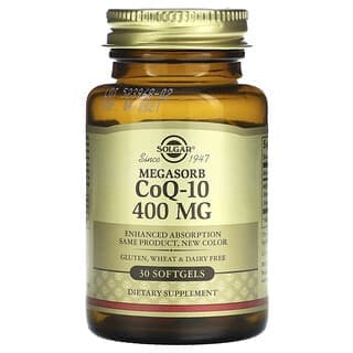 Solgar, 高吸收輔酶 Q-10，400 毫克，30 粒軟膠囊