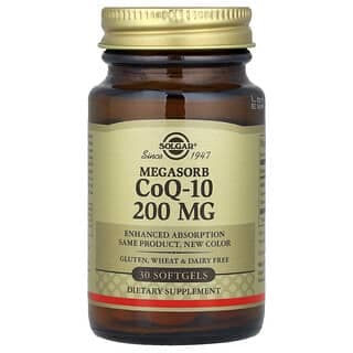 Solgar, 高吸收輔酶 Q-10，200 毫克，30 粒軟膠囊