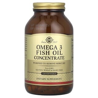 Solgar, 濃縮 Omega-3 魚油，120 粒軟膠囊