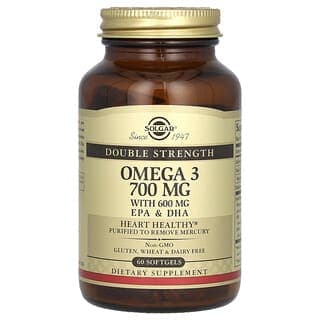 Solgar, Omega-3，雙倍功效，700 毫克，60 粒軟凝膠