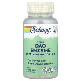 Solaray, 全素 DAO 酶，4.2 毫克，30 粒素食膠囊