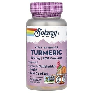 Solaray, 重要提取物，姜黃，600 毫克，60 粒素食膠囊