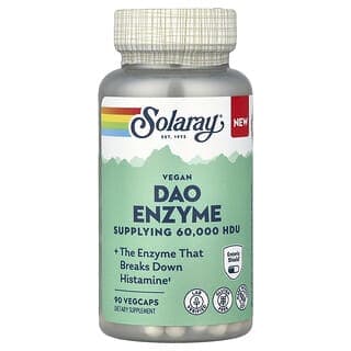 Solaray, Vegan Dao Enzyme, 60,000 HDU, 90 VegCaps