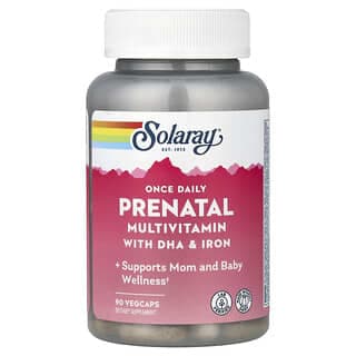 Solaray, 每日一次，產前多維生素，90 粒素食膠囊