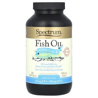 Spectrum Essentials, 魚油，Omega-3，1000 毫克，250 粒軟膠囊（每粒軟膠囊 500 毫克）
