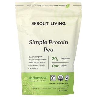Sprout Living, 簡單、有機豌豆蛋白質，原味，1 磅（454 克）