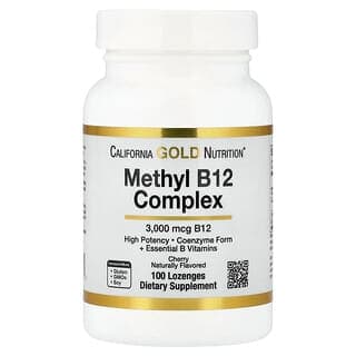 California Gold Nutrition, 維生素 B12，櫻桃味，3000 微克，100 錠劑
