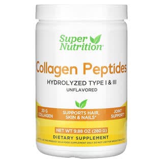 Super Nutrition, 膠原蛋白肽，原味，9.88 盎司（280 克）