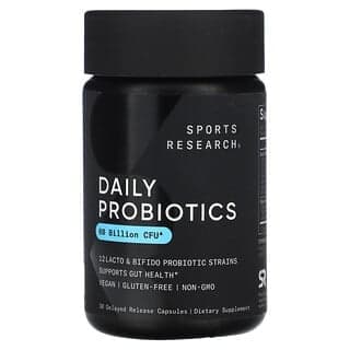 Sports Research, Daily Probiotics Delayed Release，600 億 CFU，30 粒素食膠囊