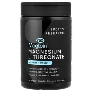 Sports Research, Magtein® L-蘇糖酸鎂，90 粒素食膠囊（每粒膠囊 666 毫克）