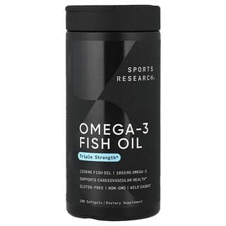 Sports Research, Omega-3 魚油，三倍功效，180 粒軟膠囊