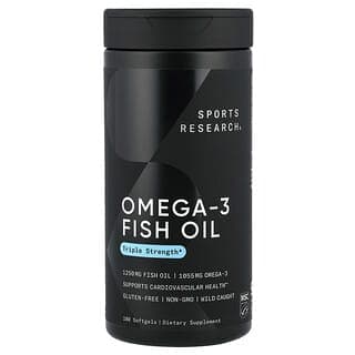 Sports Research, Omega-3 魚油，三倍功效，180 粒軟膠囊