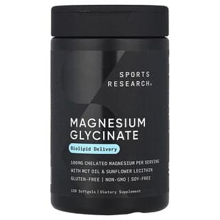 Sports Research, 鎂甘胺酸鹽，120 粒軟膠囊（每粒 80 毫克）
