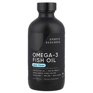 Sports Research, Omega-3 魚油，檸檬味，8 盎司（237 毫升）