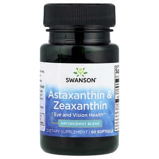 Swanson, 蝦青素和玉米黃質，60 粒軟凝膠