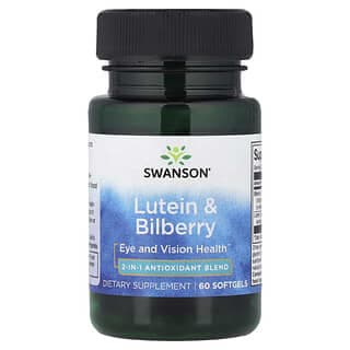Swanson, 葉黃素和山桑子，60 粒軟膠囊