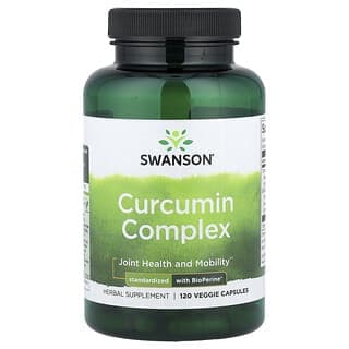 Swanson, Curcumin Complex，標準化爲 BioPerine®，120 粒素食膠囊