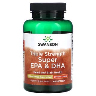 Swanson, Triple Strength Super EPA&DHA，900 毫克，60 粒軟凝膠