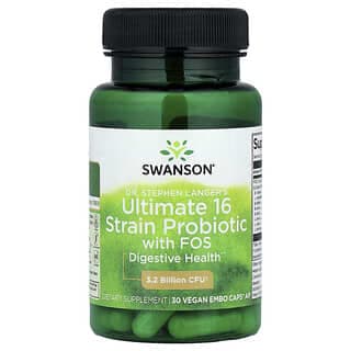 Swanson, Dr. Stephen Langer 高階 16 菌株益生菌，含低聚果糖，30 粒全素 EMBO Caps® AP 膠囊