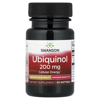 Swanson Vitamins, 特強型泛醇，200 毫克，60 粒軟膠囊