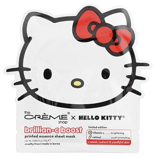 The Creme Shop, Hello Kitty® ，Brillian-C Boost，印花精華美容面膜，1 片，0.88 盎司（25 克）
