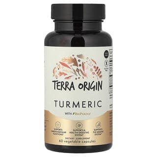 Terra Origin, 含胡椒素的薑黃素，60 粒素食膠囊