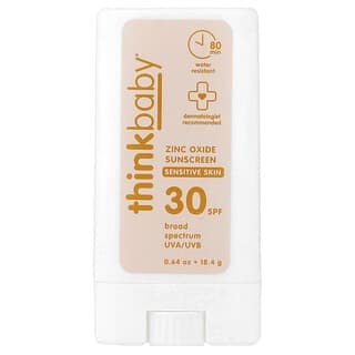 think, Thinkbaby®，氧化鋅抗曬棒，SPF 30，敏感皮膚，0.64 盎司（18.4 克）