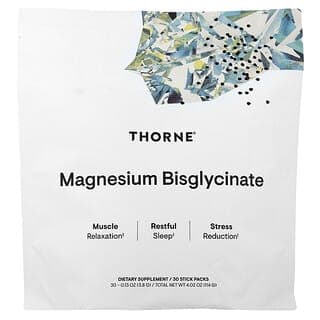 Thorne, 雙甘氨酸鎂，30 條，每條 0.13 盎司（3.8 克）