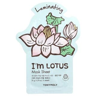 TonyMoly, 我是蓮花，煥膚美容面膜，1 片，0.74 盎司（21 克）