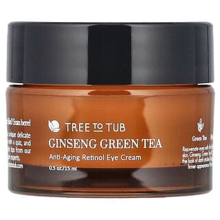 Tree to Tub, 人參綠茶，逆齡視黃醇眼霜，0.5 盎司（15 毫升）