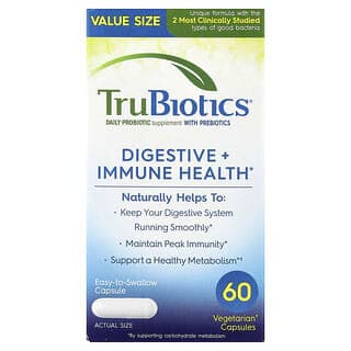 TruBiotics, 消化 + 機體抵抗健康，60 粒素食膠囊