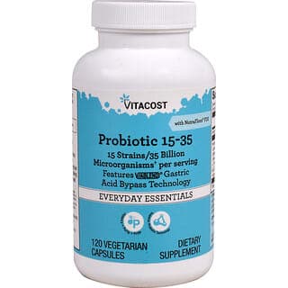 Vitacost, 益生菌 15-35 含 NutraFlora® 低聚果糖，120 粒素食膠囊