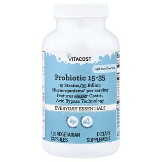Vitacost, 益生菌 15-35 含 NutraFlora® 低聚果糖，120 粒素食膠囊