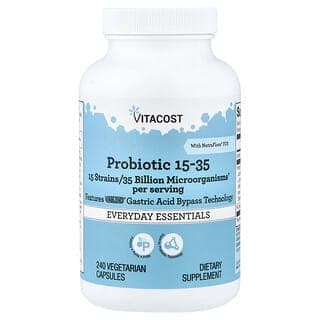 Vitacost, 益生菌 15-35 含 NutraFlora® 低聚果糖，240 粒素食膠囊