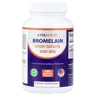 Vitamatic, 菠蘿蛋白酶，500 毫克，180 粒素食膠囊