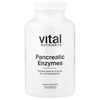 Vital Nutrients, 胰酶，180 粒膠囊
