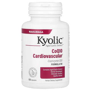 Kyolic, 心血管健康陳蒜提取物，輔酶 Q10，100 粒膠囊