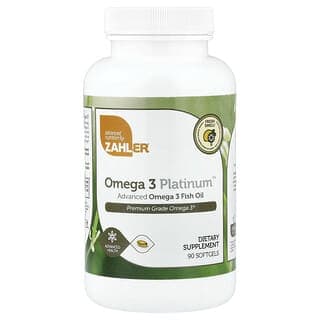 Zahler, 白金版 Omega-3，高級 Omega-3 魚油，90 粒軟膠囊（每粒軟膠囊 1000 毫克）